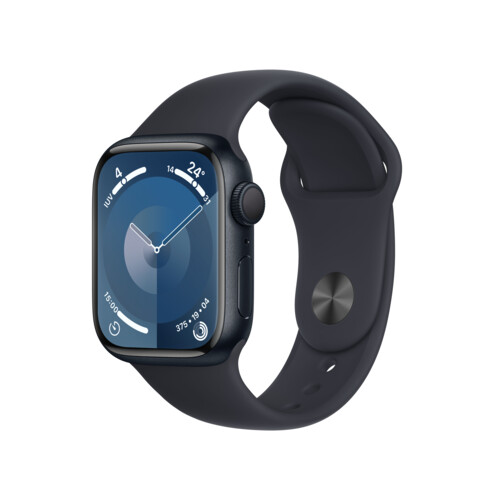 Apple Watch Series 9 GPS 41mm Midnight Aluminium Case w/ Midnight Sport Band - S/M